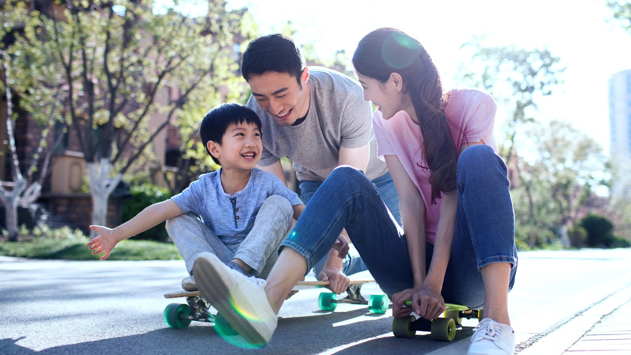 Spending family time together; image used for HSBC Singapore Insurance Life Protection Advantage.